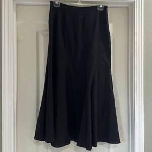 Anne Klein Black Linen Skirt